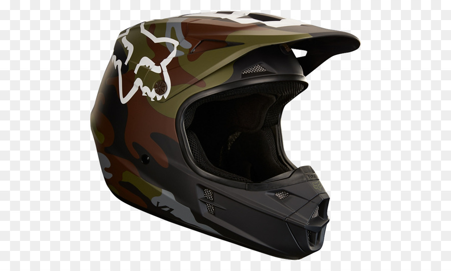 Helm Sepeda Motor，Fox Racing V1 Camo Helm PNG