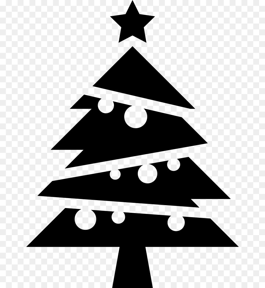 Gambar Pohon Natal Hitam Putih