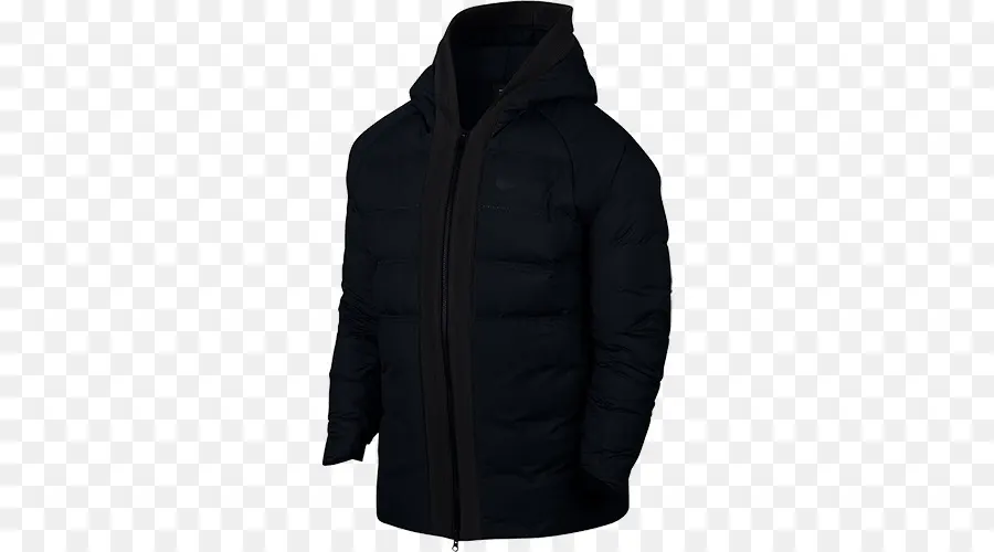 Jaket Puffer Hitam，Pakaian Luar PNG