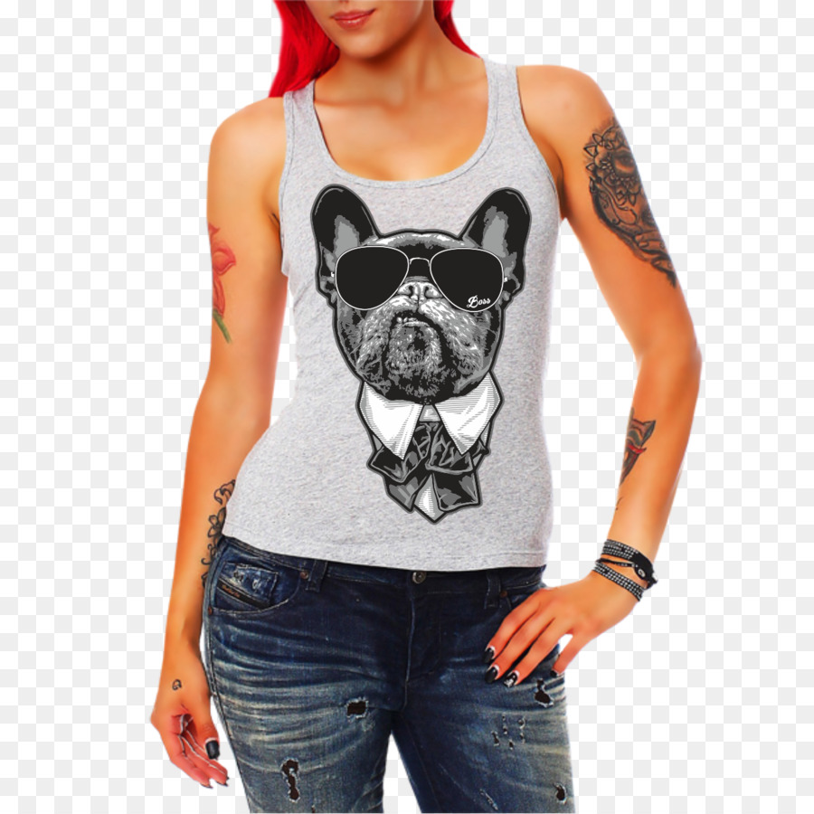 Tshirt，Bulldog Perancis PNG