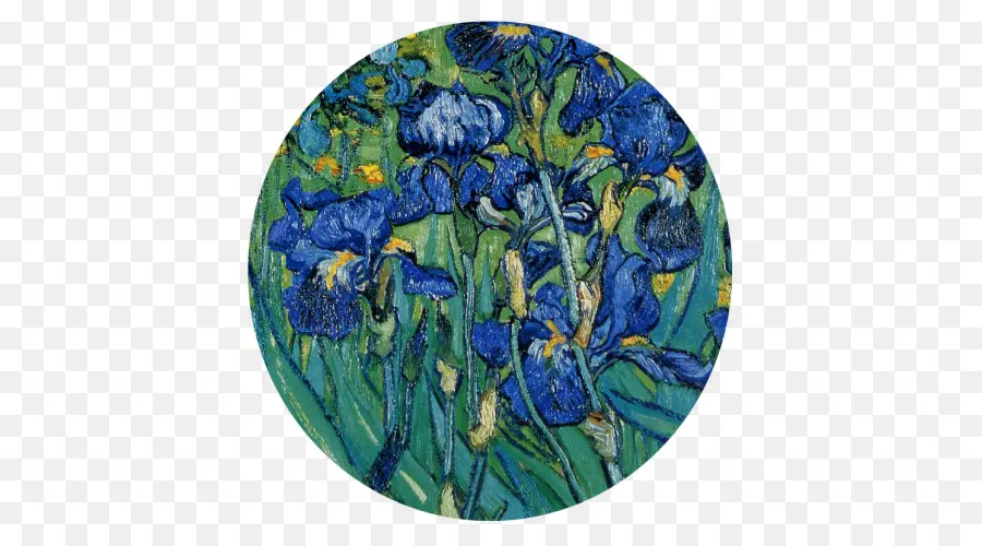 Lukisan Bunga Iris，Van Gogh PNG