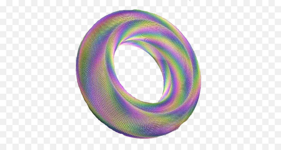 Torus Berwarna Warni，3d PNG