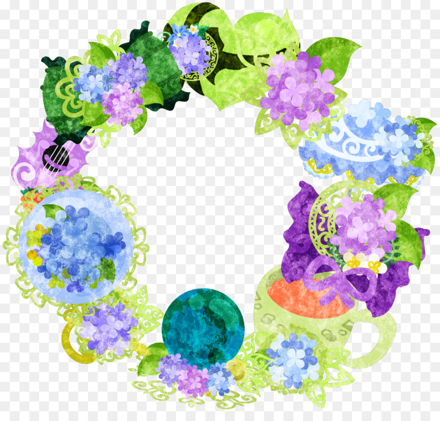 Desain Bunga，Perancis Hydrangea PNG