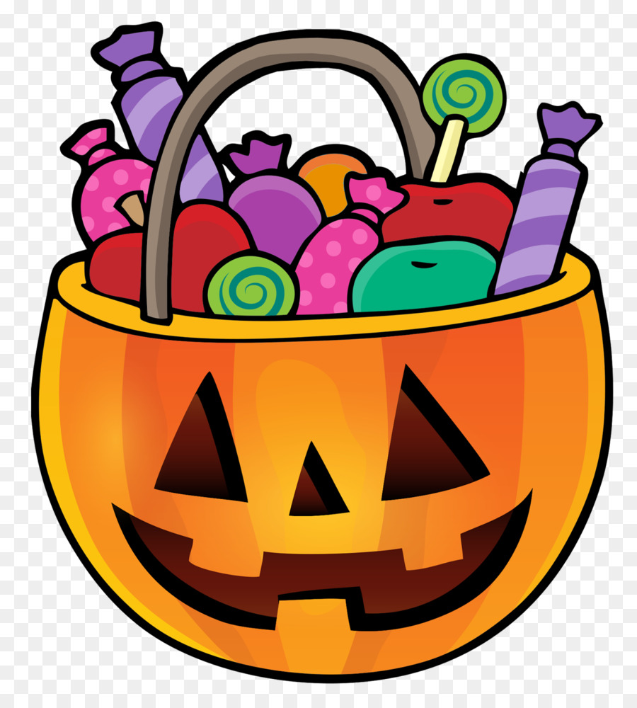 Permen Halloween，Labu Kuning PNG