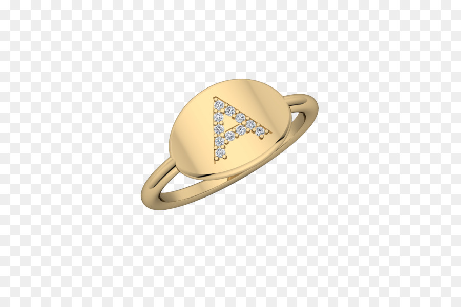 Cincin Emas Dengan A，Berlian PNG