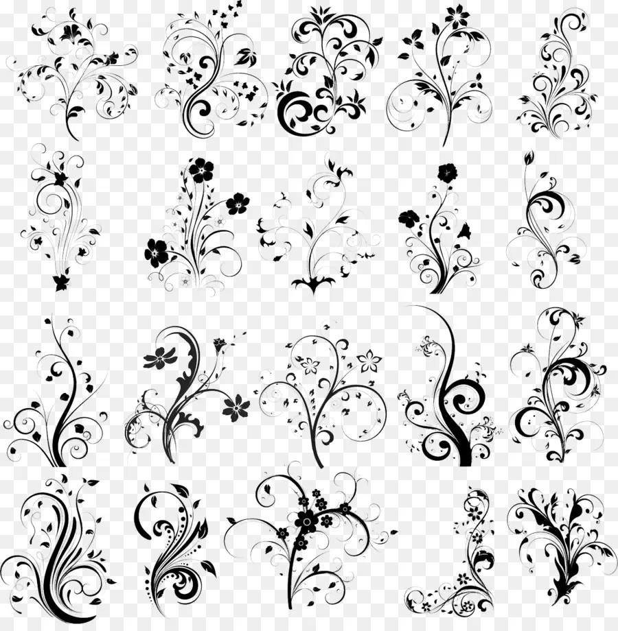 Ornamen，Desain Bunga PNG