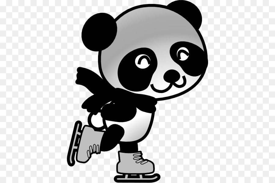 Panda，Seluncur Es PNG