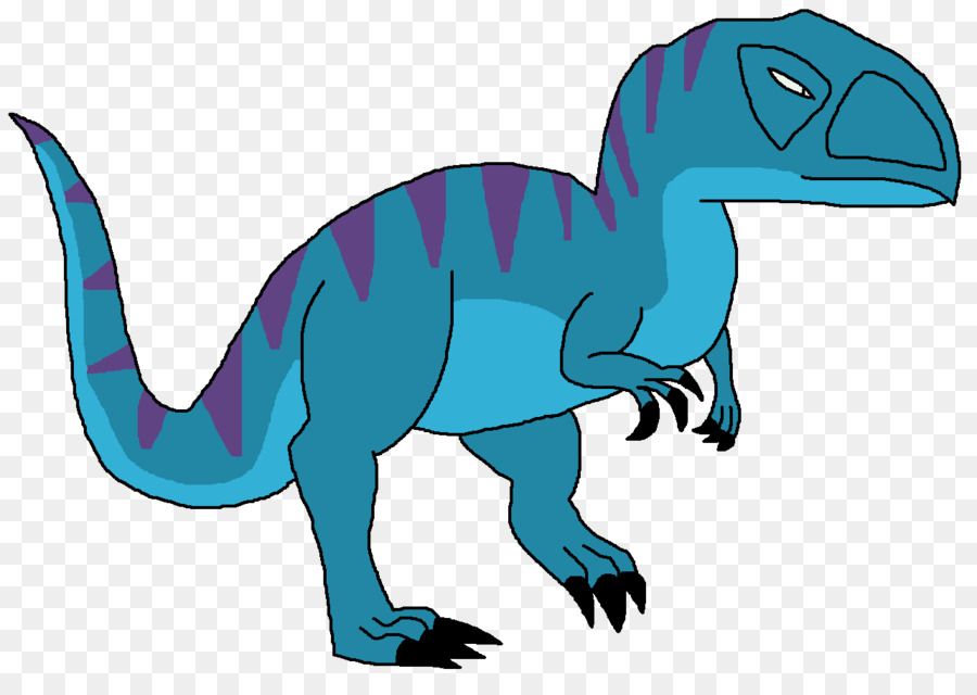 Dinosaurus Biru，Kartun PNG