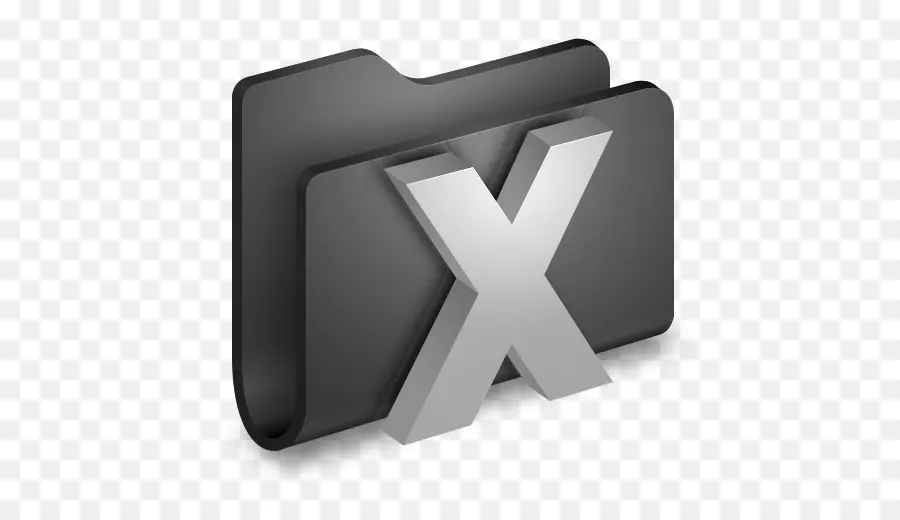 Folder Hitam Dengan X，Mengajukan PNG