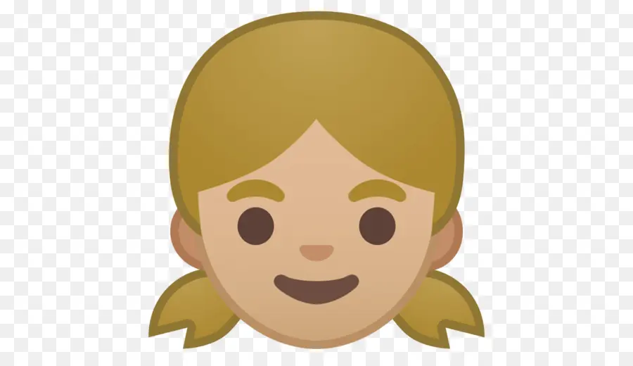 Emoji Gadis Pirang，Tersenyum PNG