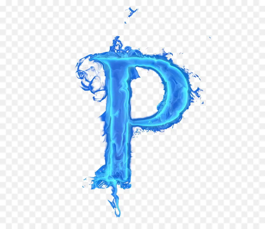 Huruf P，Biru PNG