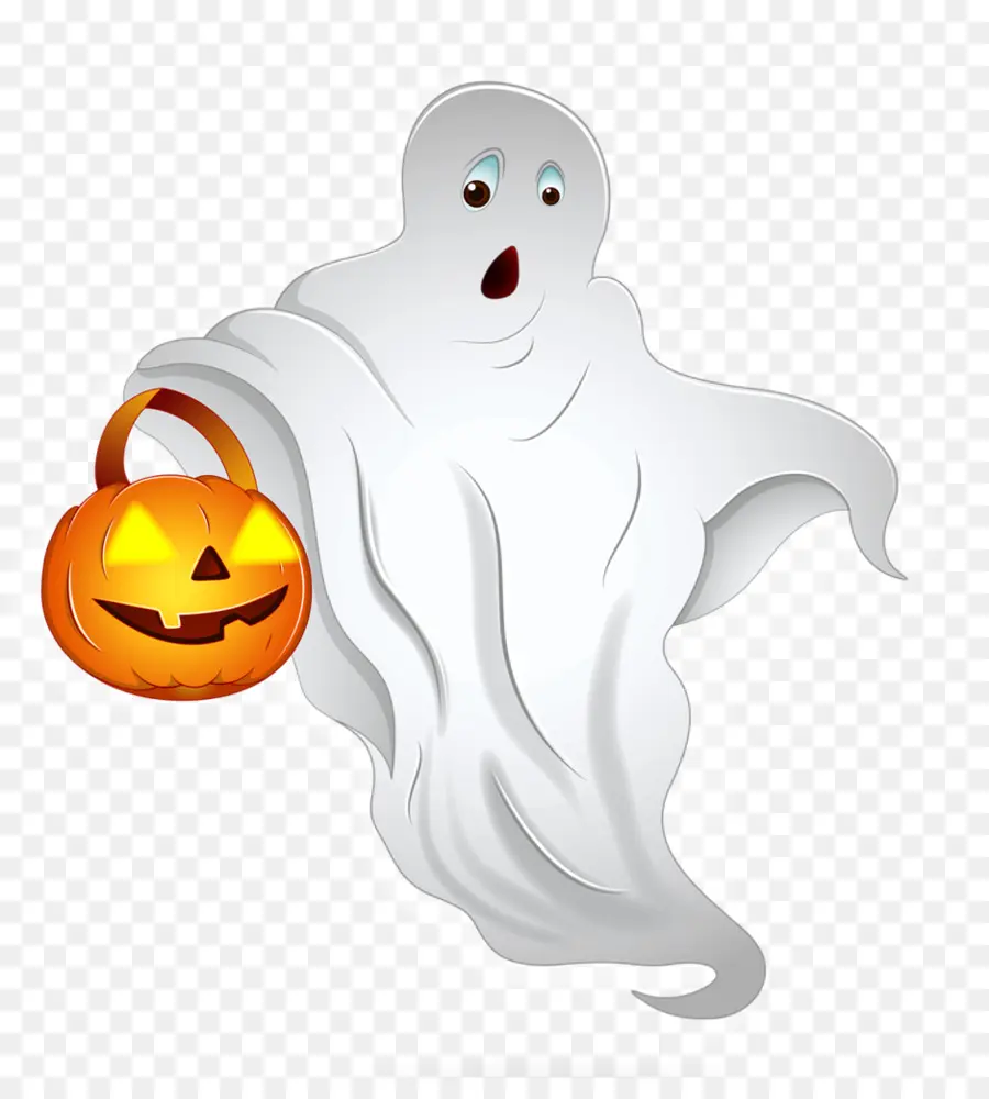 Hantu Dengan Labu，Hallowen PNG