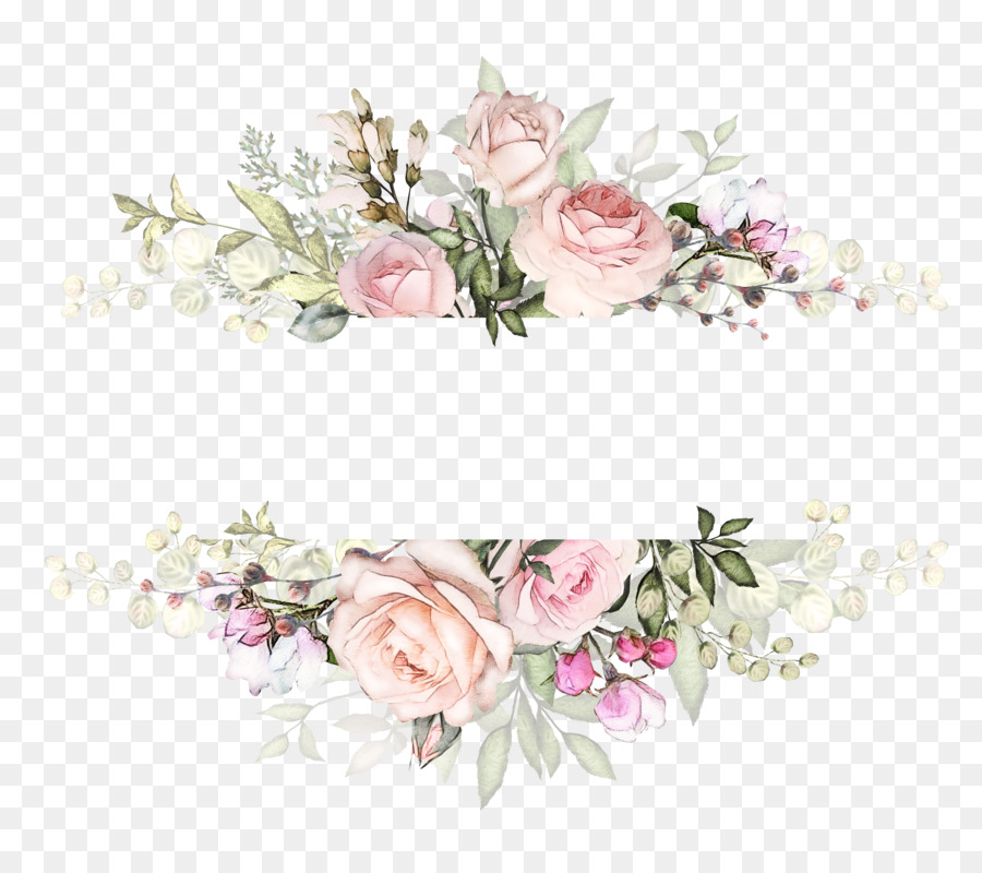 Undangan Pernikahan Desain Bunga Bunga Gambar Png