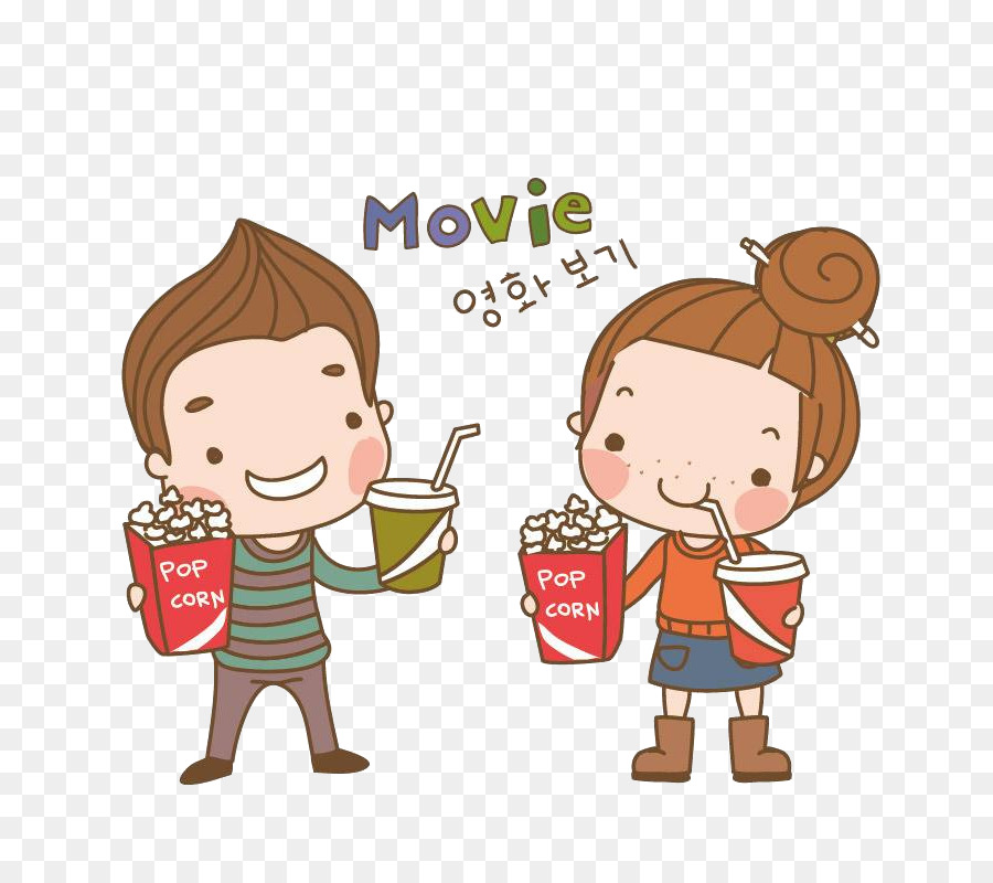 Menonton Film，Popcorn PNG