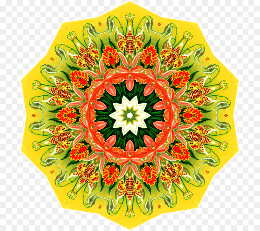 Mandala Berwarna Warni，Desain PNG