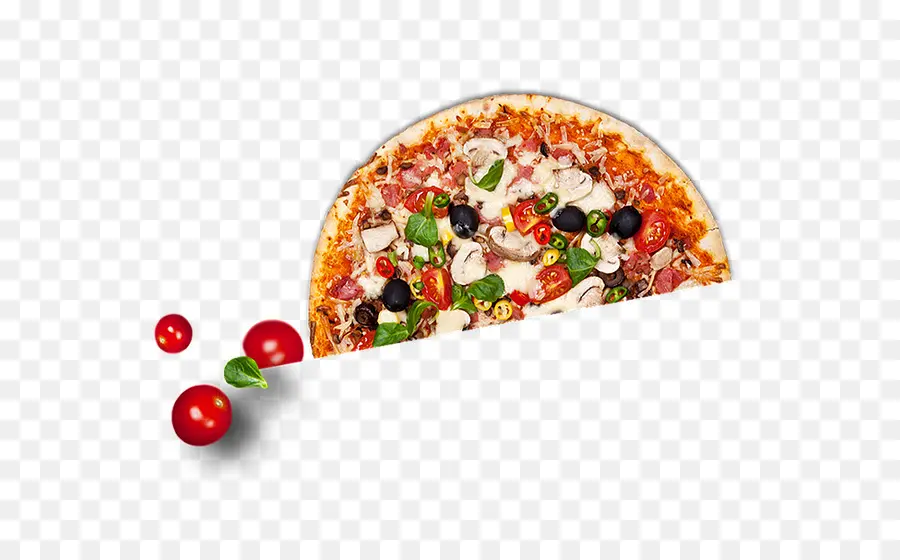 Irisan Pizza，Tomat PNG