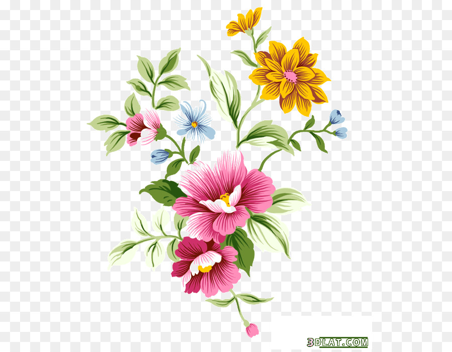 Ilustrasi Bunga Bunga Hias Desain Bunga Gambar Png