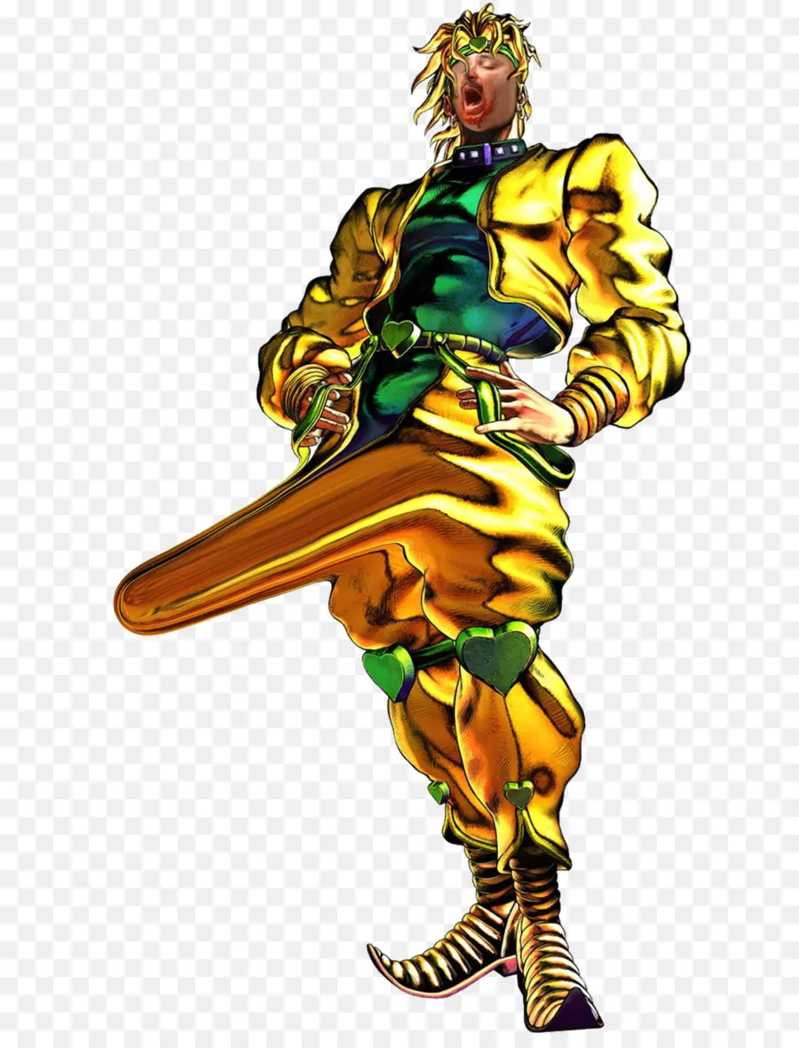 Karakter Anime Dengan Pakaian Kuning，Pose PNG