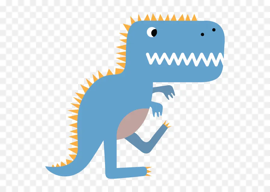 Dinosaurus Biru，Kartun PNG