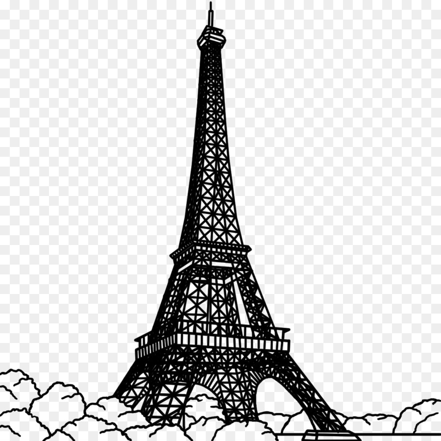 Gambar Menara Eiffel Paris Hitam Putih AR Production