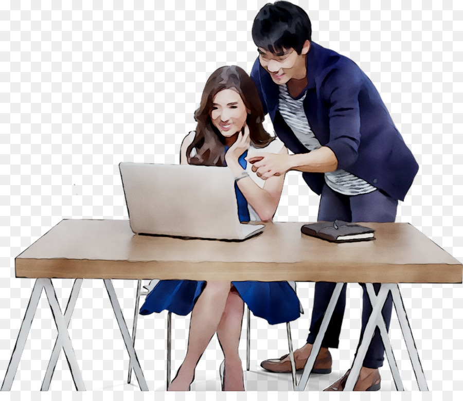 Pasangan Dengan Laptop，Laptop PNG