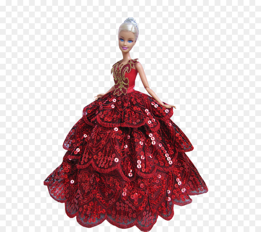 Boneka Barbie Berbaju Merah，Mode PNG