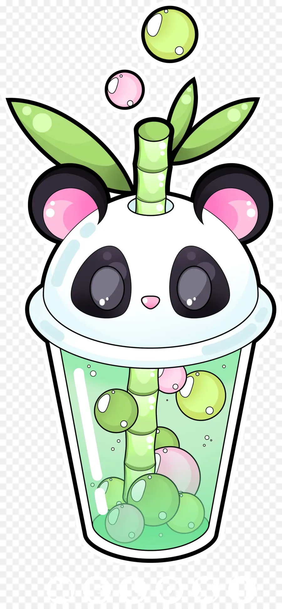 Teh Gelembung Panda，Imut Imut PNG