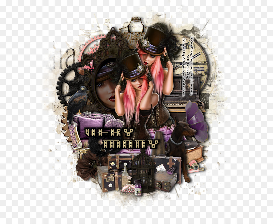 Gadis Steampunk，Topi PNG