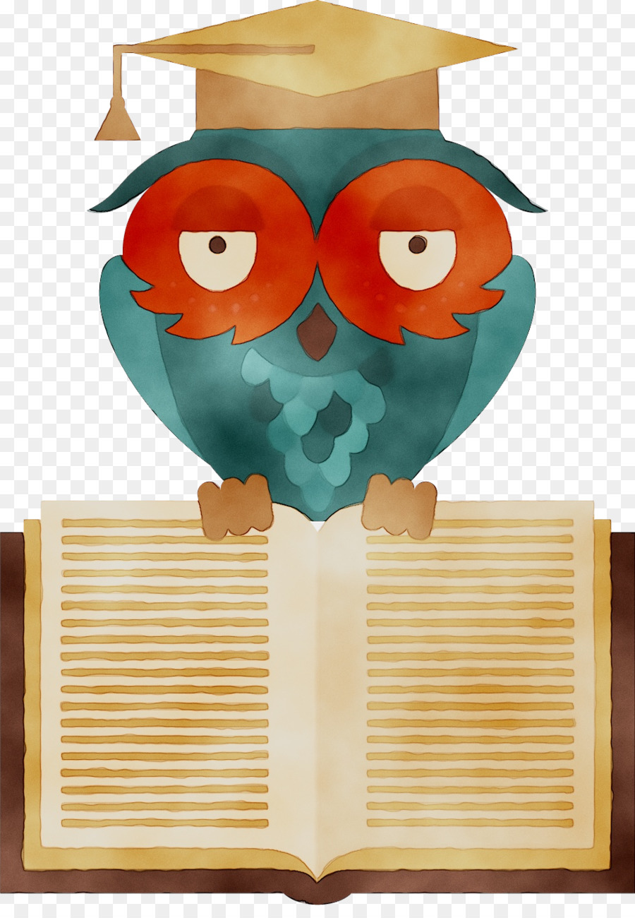 Burung Hantu Dengan Topi Wisuda，Buku PNG