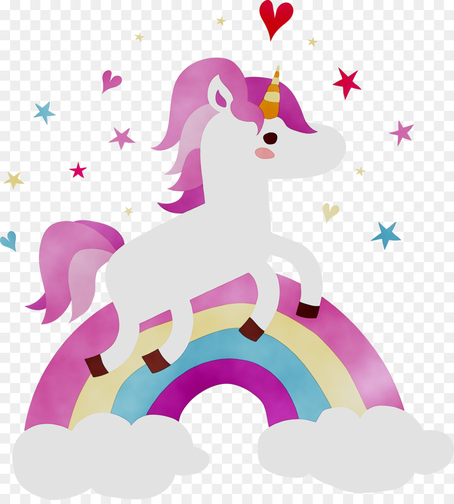 Unicorn Di Pelangi，Fantasi PNG