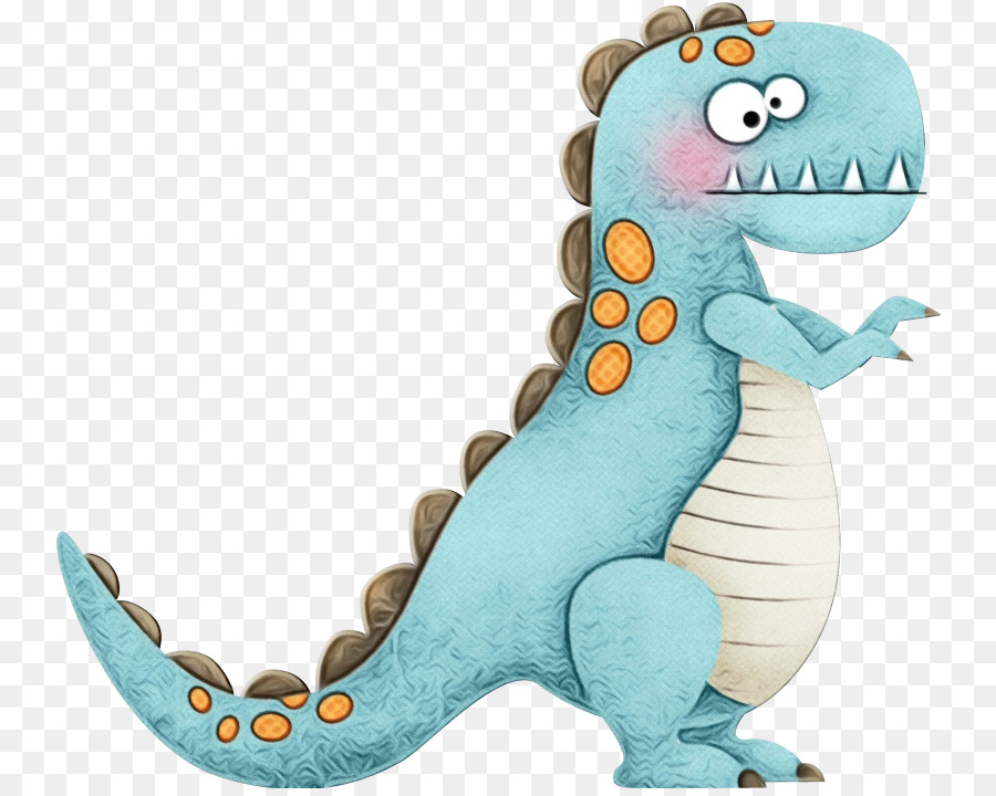 Dinosaurus Biru，Kartun PNG