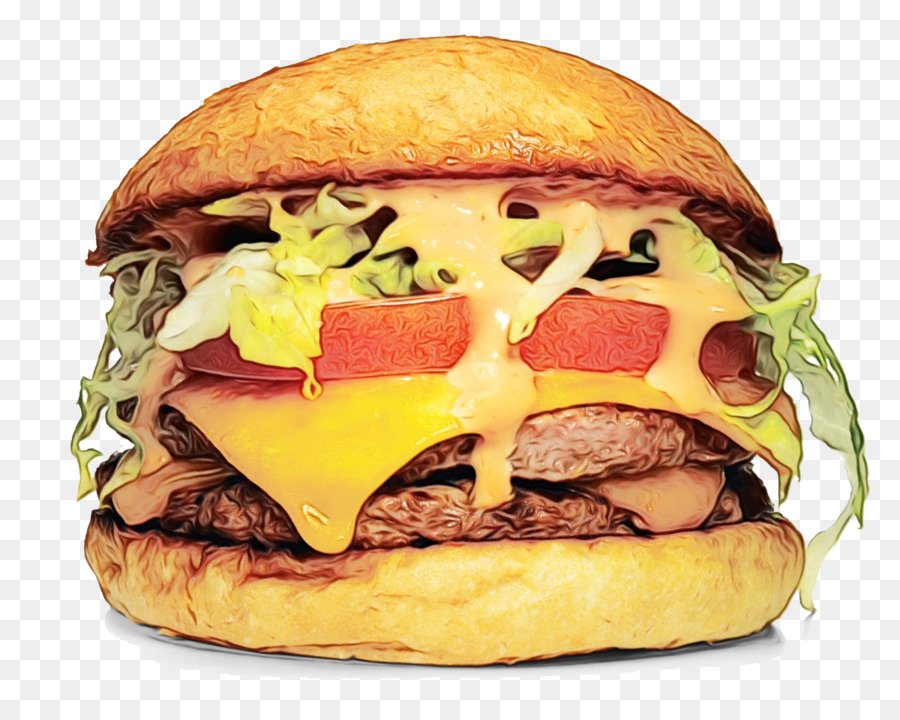 Cheeseburger，Selada PNG