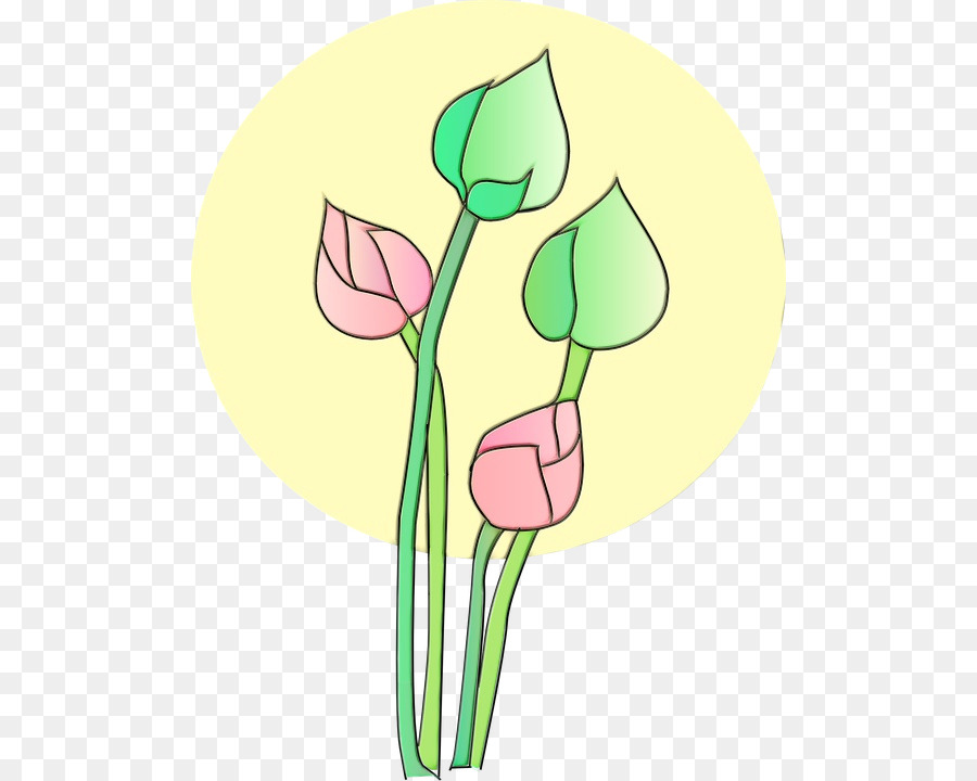 Desain Bunga Tulip Bunga Potong Gambar Png