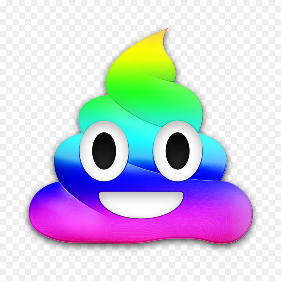 Emoji Kotoran Pelangi，Berwarna Warni PNG