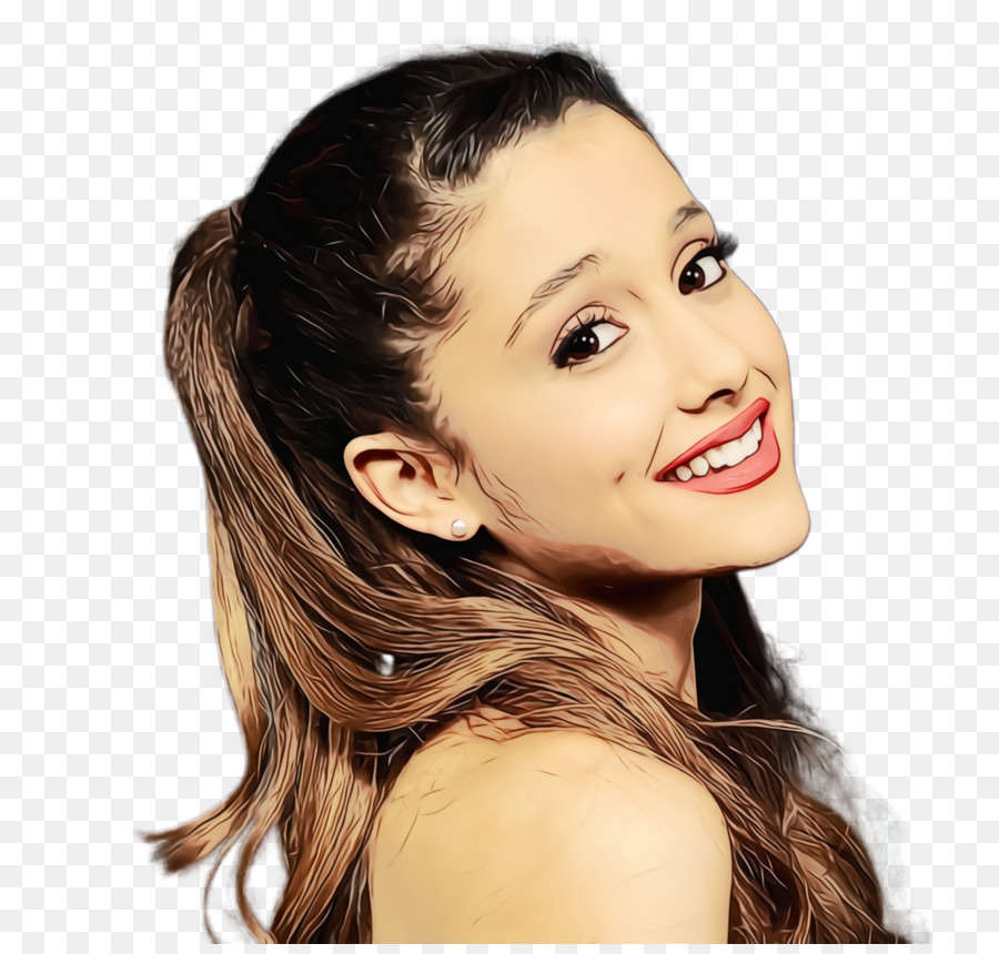 Ariana Grande，Rambut Coklat PNG