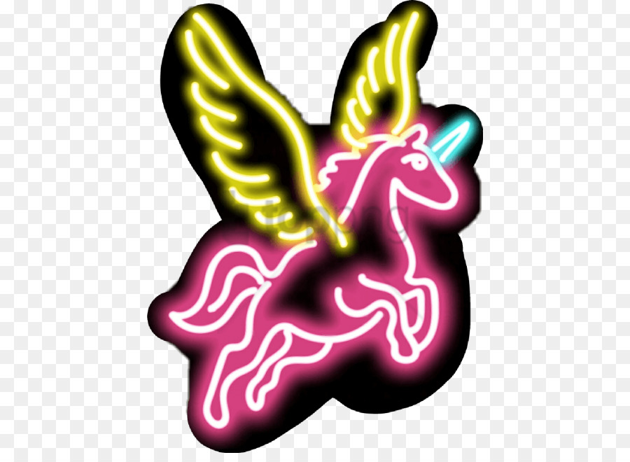 Unicorn，Neon PNG