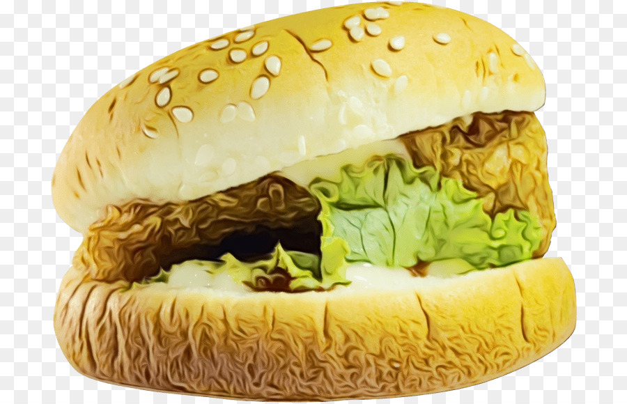 Burger Keju，Vegetarian Burger PNG