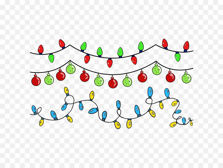 Lampu Tali Warna Warni，Dekorasi PNG