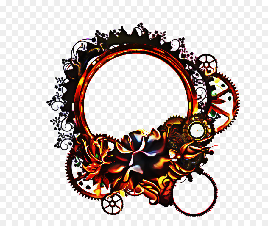 Bingkai Steampunk，Roda Gigi PNG