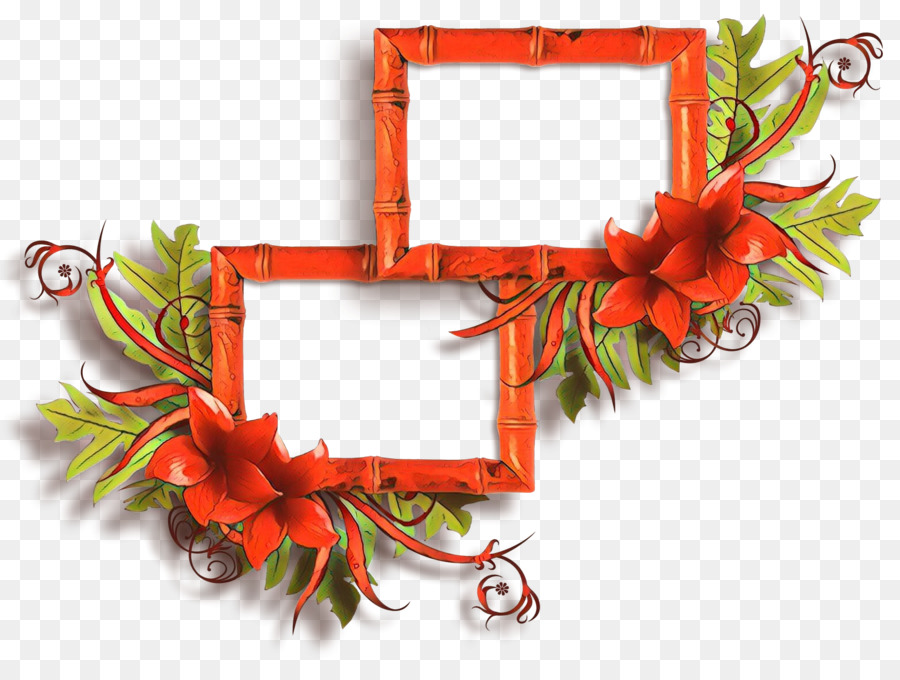 Ornamen Natal，Bunga PNG