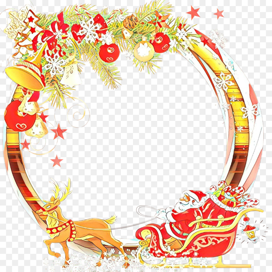 Ornamen Natal，Desain Bunga PNG