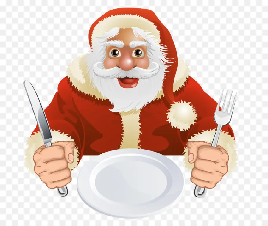 Makan Malam Natal，Santa Claus PNG
