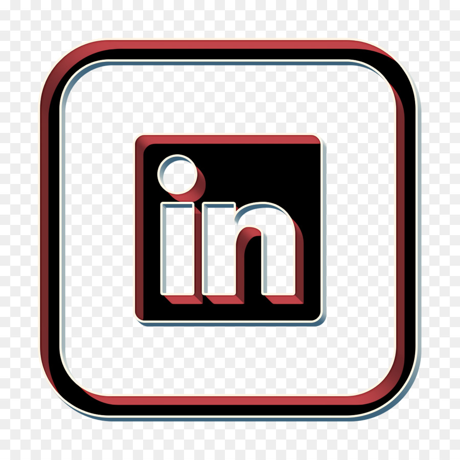 Logo Linkedin Merah，Media Sosial PNG