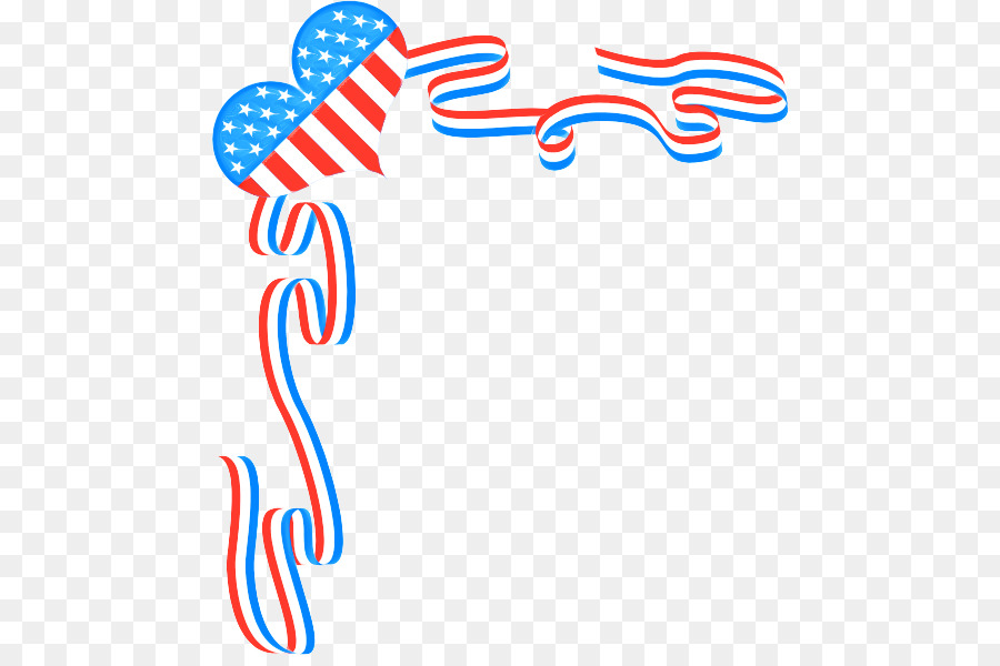 Hati Dengan Bendera Amerika，Pita PNG