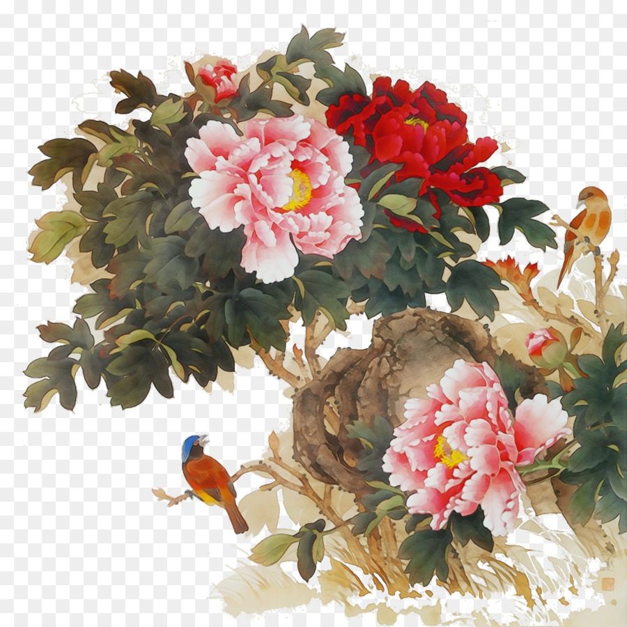 Peony Desain Bunga Bunga Gambar Png