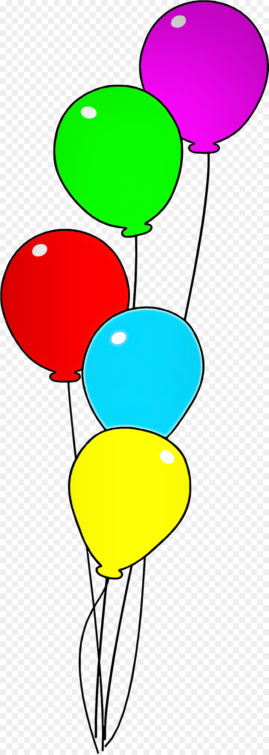 Balon Warna Warni，Hijau PNG