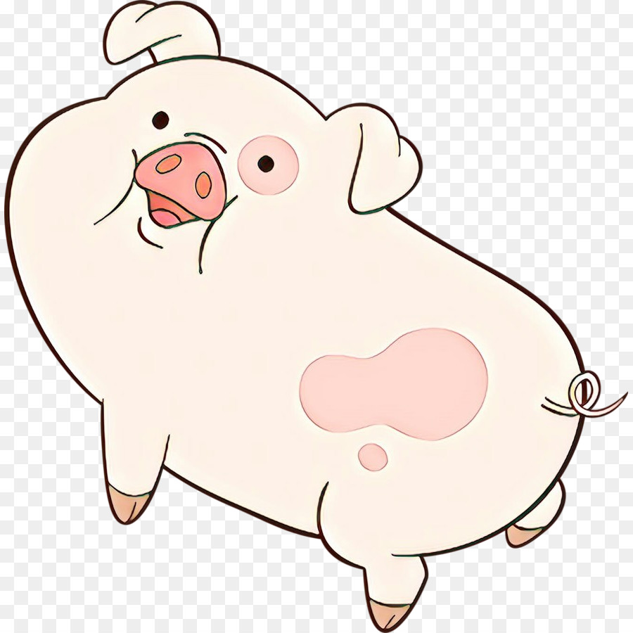 Babi Domestik Kartun Hidung Gambar Png