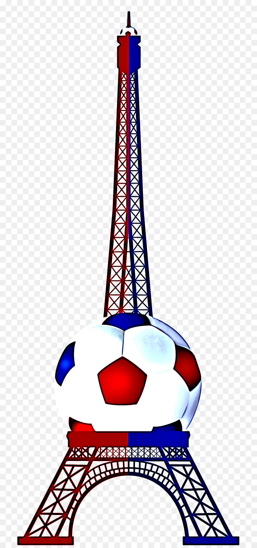 Menara Eiffel Dengan Bola Sepak，Paris PNG