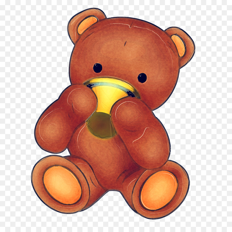 Beruang Teddy，Oranye PNG
