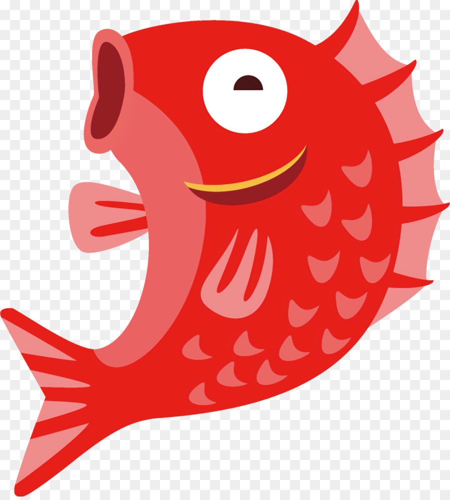 Ikan Merah Kartun Gambar Png